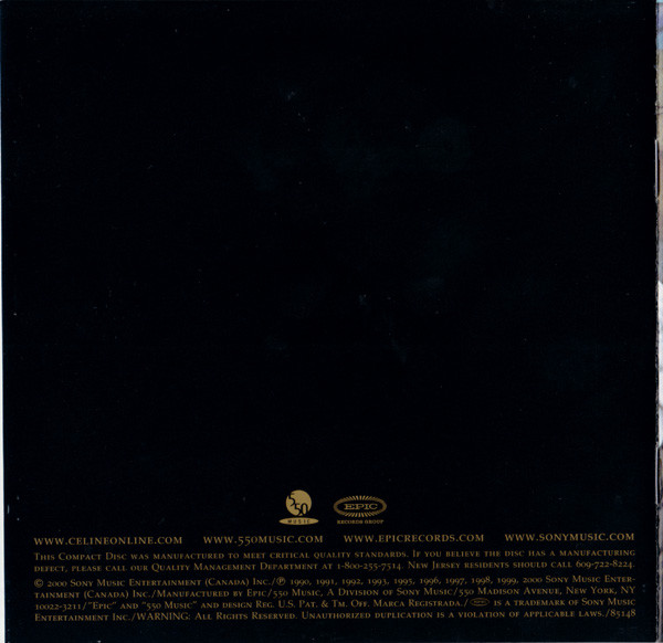 Celine Dion  The Collectors Series  Vol 1 : Front + Inlay